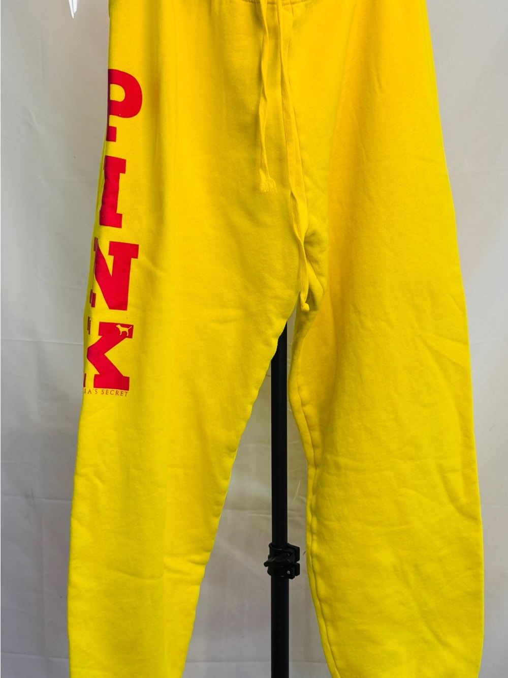 PINK Victoria's Secret Yellow Jogger Sweatpants with Pink Logo